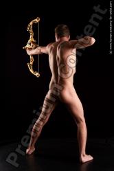 Nude Fighting Man White Slim Short Brown Standard Photoshoot Realistic
